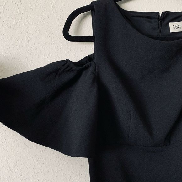 Eliza J Black Cold Shoulder Cocktail Dress - Picture 4 of 6